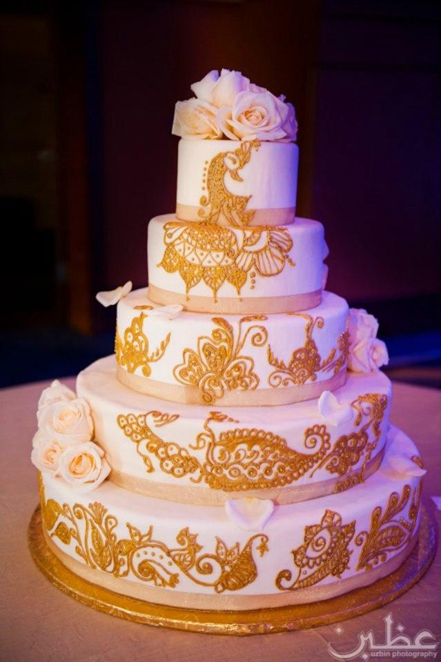 Hochzeit - Gold-Kuchen.