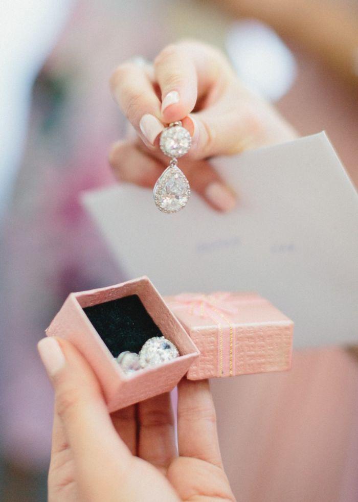 Mariage - Boîte à bijoux rose