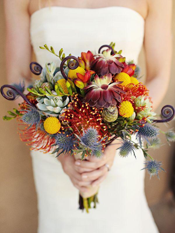 Wedding - Cool Modern Fall Bridal Bouquet 
