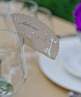 Wedding - Laser Expressions Cherry Blossom Fan Die Cut Card