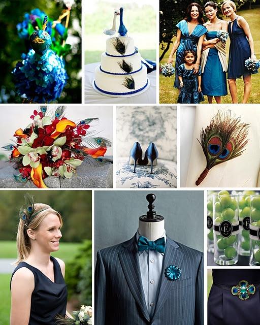 Wedding - Peacock/ Blue Wedding Inspiration Board 