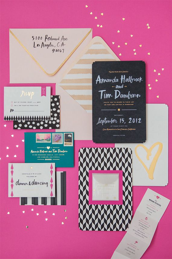 Wedding - Black And White Print With Pops Of Color 