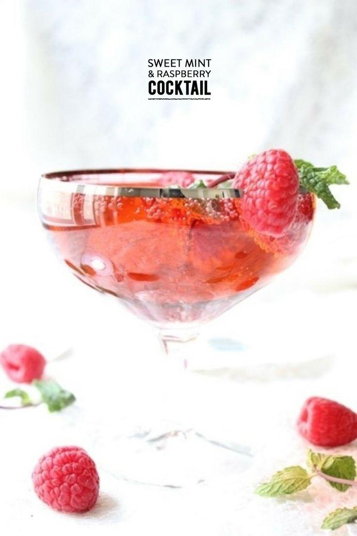 Hochzeit - Süße Mint & Raspberry Cocktail