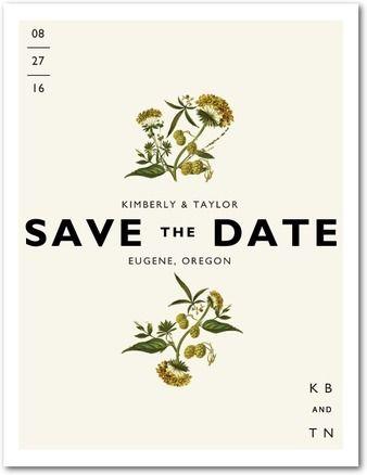 Hochzeit - Pflanzen-Kosmetik - Sparen Sie das Datum Postkarten Bettwäsche