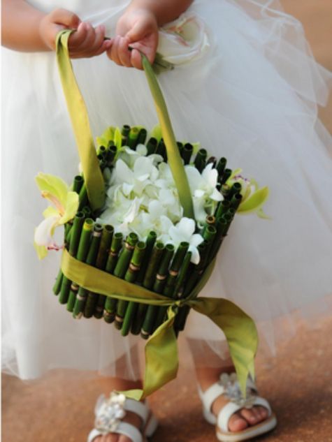Wedding - Hawaiian Flower Girl Basket 