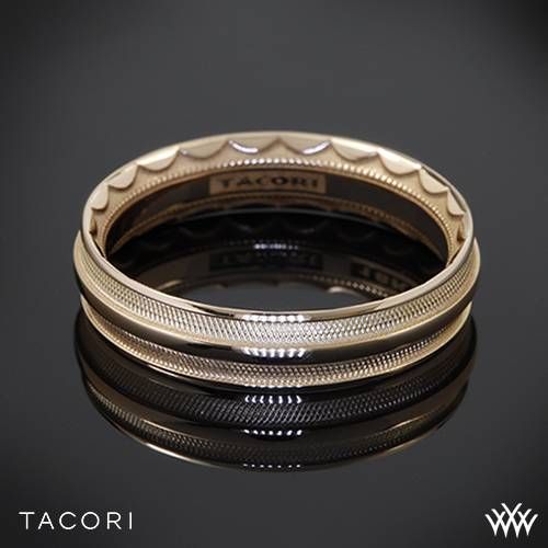 Wedding - 18k Rose Gold Tacori Sculpted Crescent Mesh Wedding Ring