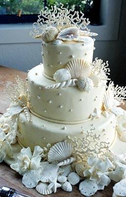 Mariage - Gâteau de mariage de plage