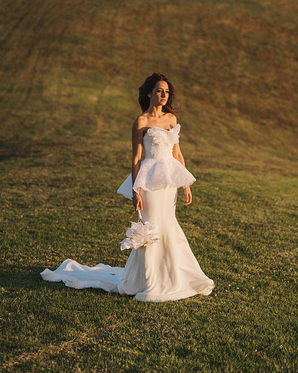 Mariage - Steven Khalil Peplum robe de mariée