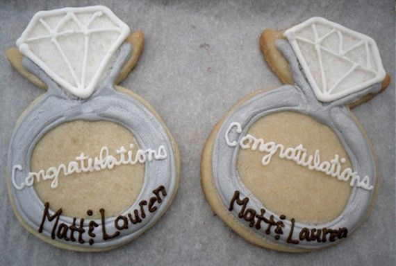 Hochzeit - Verlobungsring von Cookies Polterabend Favors Brautparty