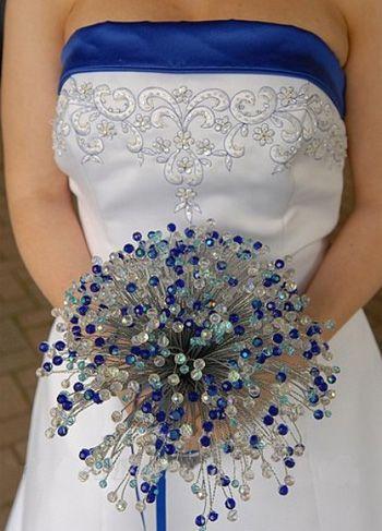 Hochzeit - Perlen Blumenstrauß