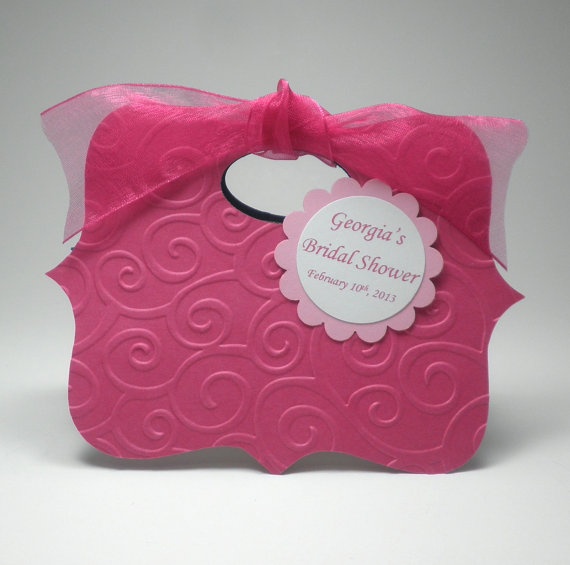 Hochzeit - Pink Brautdusche Favor Bag Box