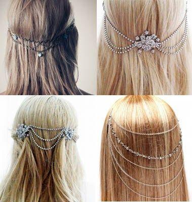 Wedding - Back Piece Bridal Head Chains 