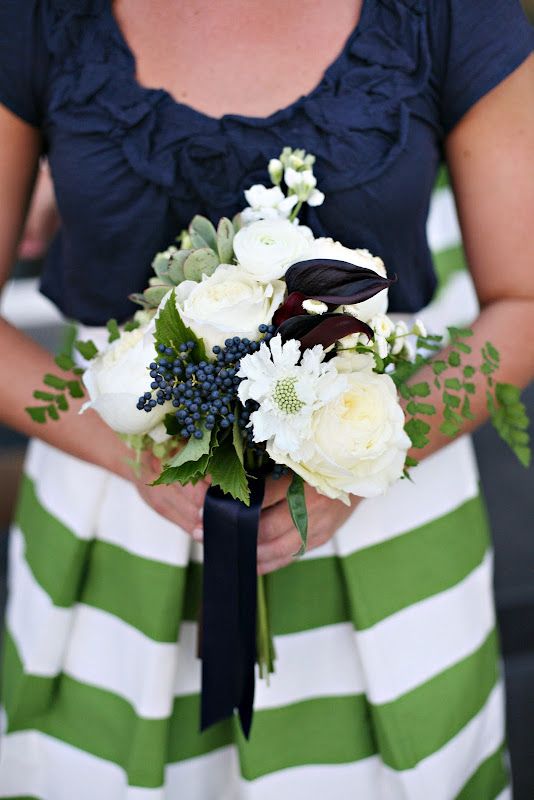 Свадьба - {Полосатый Делом}: Оттенки Синего, Белый Зеленый