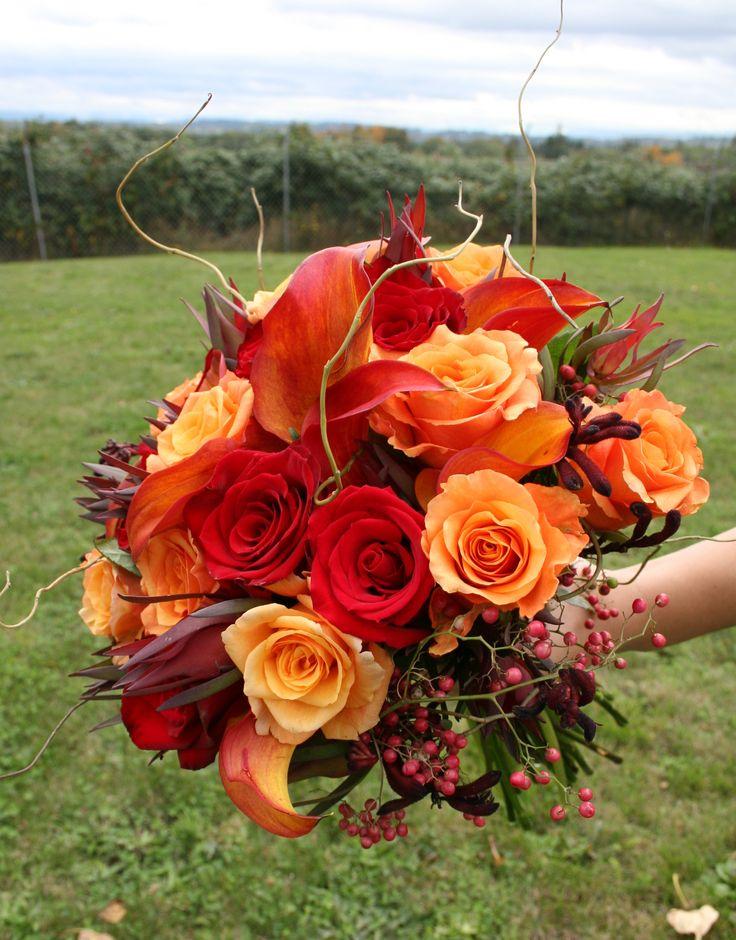 Mariage - Automne magnifique bouquet de mariée