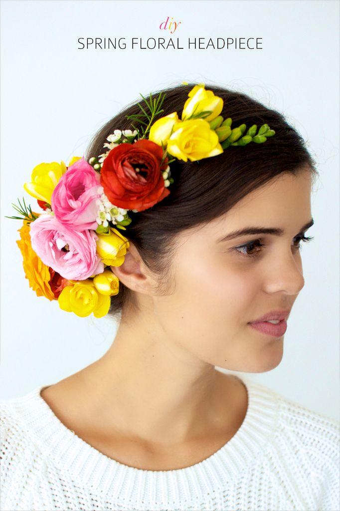 Mariage - Diy floral casque Printemps
