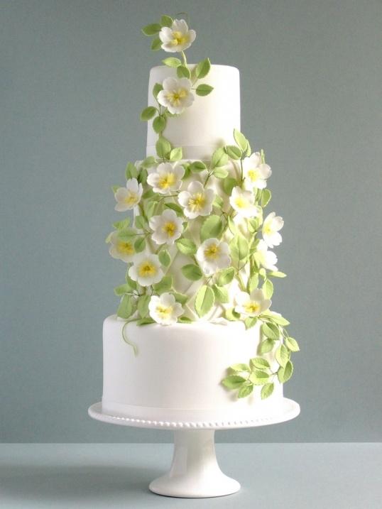 Wedding - Gorgeous Rose And Trellis Wedding Cake 