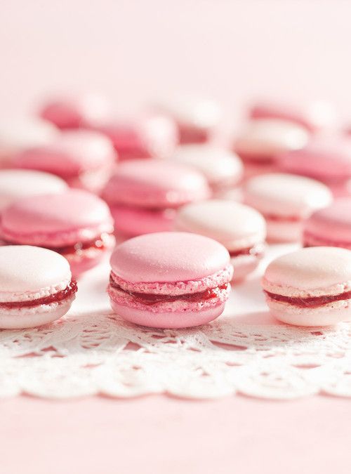 Wedding - Pink Strawberry French Macaroons 
