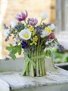 Wedding - Asparagus Wrapped Bouquet 