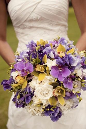 Mariage - Summer Bouquet de mariée-Orchidées en abondance!
