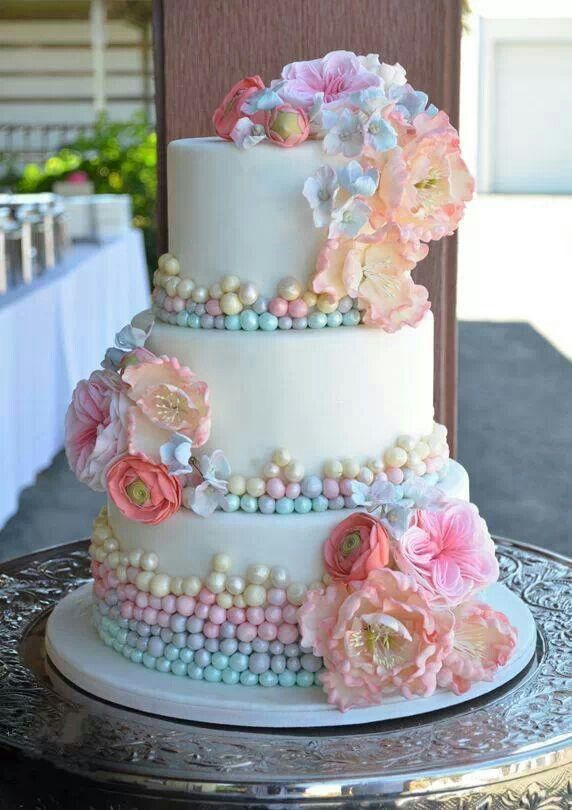 Mariage - Gâteau de mariage pastel