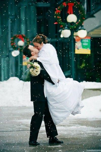 Hochzeit - Herrliche Winter-Hochzeits-Foto
