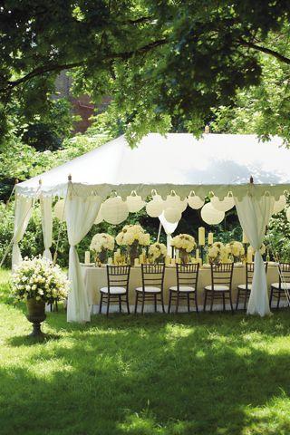زفاف - الكلاسيكية أفكار الزفاف الأبيض - سرادق تفاصيل الديكور (BridesMagazine.co.uk)