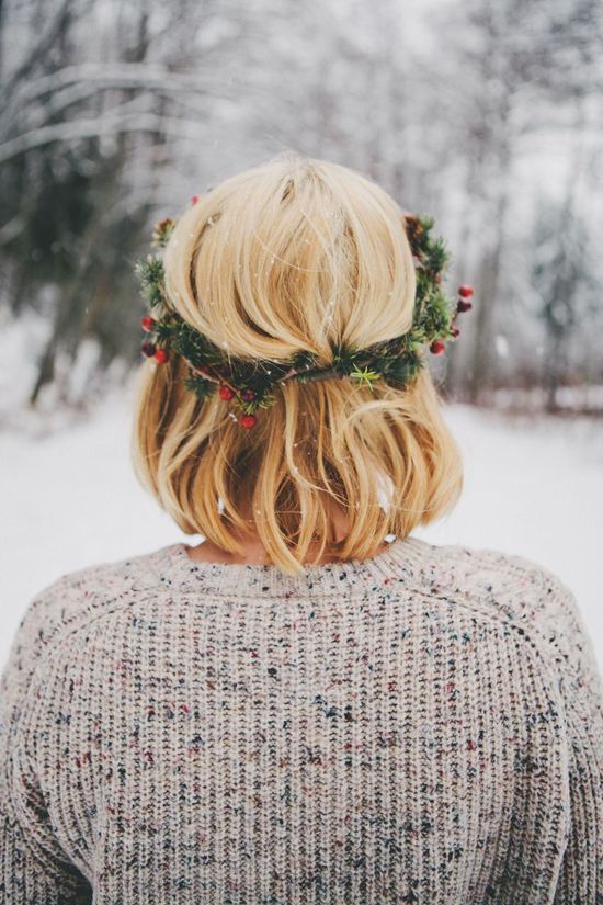 Wedding - Holiday Hair Wreath 