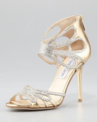 Wedding - Cutout Glitter Sandal 