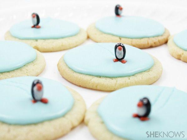 Wedding - Ice Skating Penguin Cookies 
