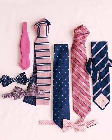 Hochzeit - Pink und Marine Krawatten