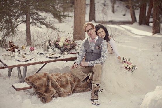 Hochzeit - Winter-Picknick Photo Shoots