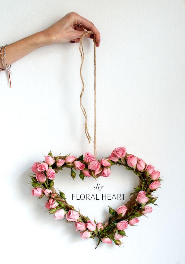 Wedding - DIY: How To Make A Floral Heart 