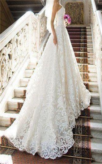 زفاف - رومانسية فستان زفاف رائع