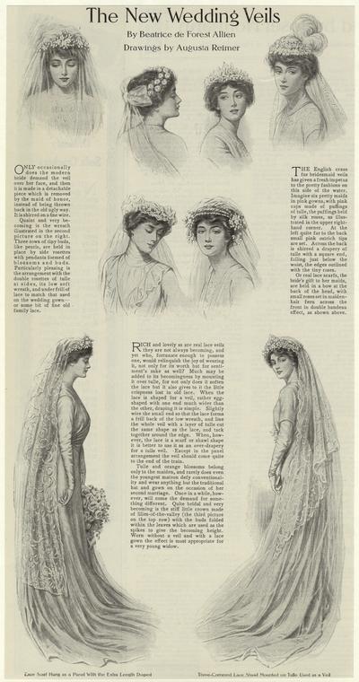 Mariage - Les nouvelles voiles de mariage de 1910.
