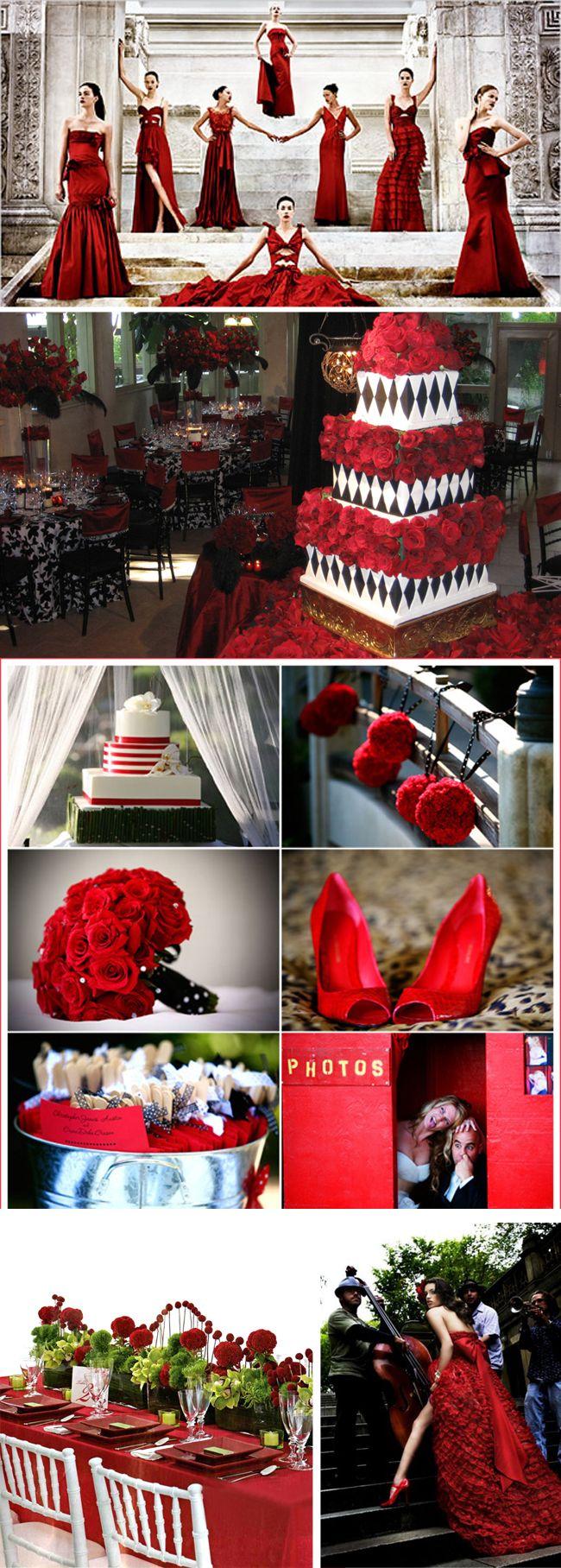 Hochzeit - Rote Hochzeits-Inspiration.