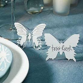 زفاف - مطوية الليزر التعبير الفراشة مكان بطاقة