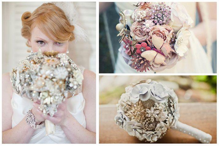 Hochzeit - WEDDING / Brosche Bouquet