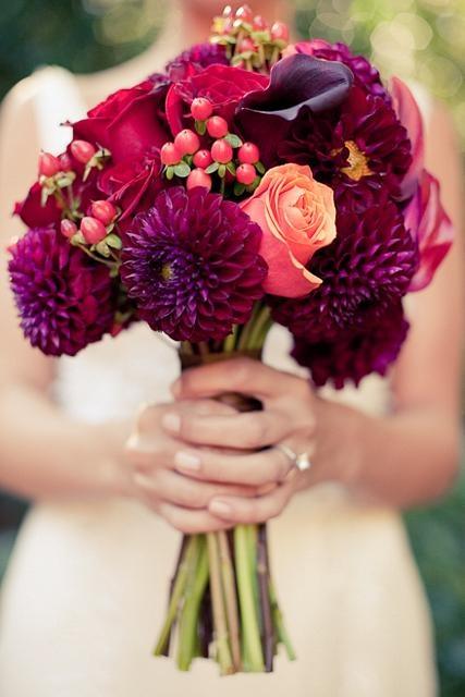 Wedding - Bridal Bouquet Deep Tones