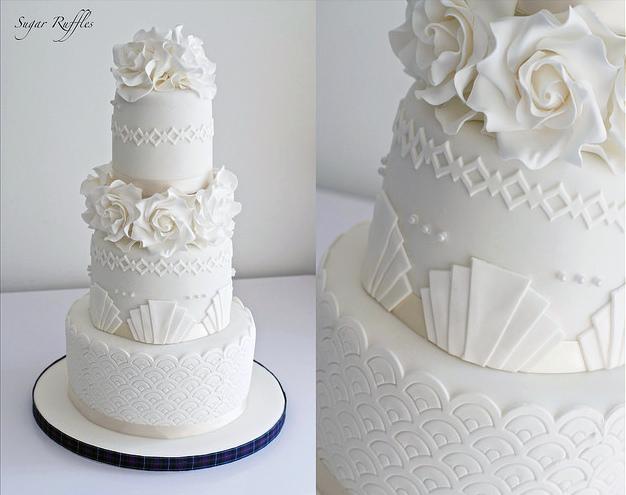 Hochzeit - Art-Deco-Hochzeitstorte