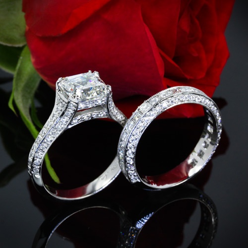 Hochzeit - Pave Verlobungsringe und Trauringe - Pave'd In Diamanten