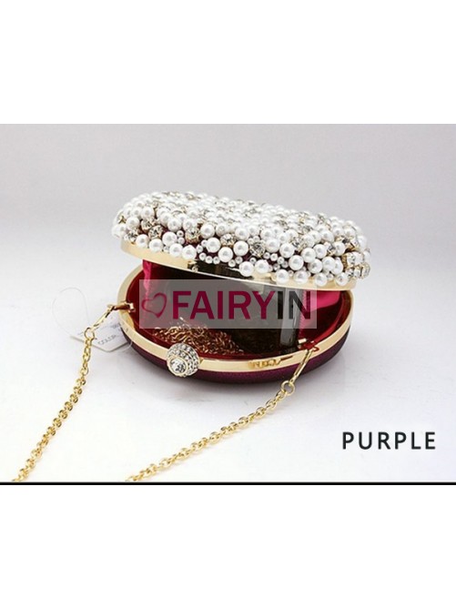 زفاف - Fairyin Pearls Rhinestones Evening Handbags (BB0028881A7)