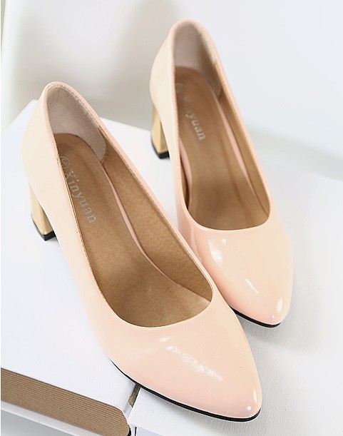 زفاف - Elegant Style Cusp Stiletto Heels Simple Pump Black Black PM0202