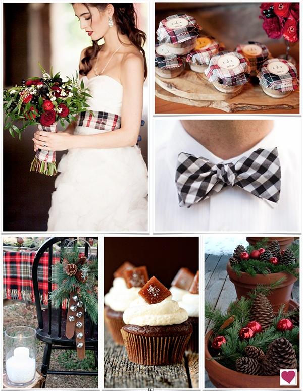 Wedding - Red, White, Black & Evergreen Christmas Wedding Ideas
