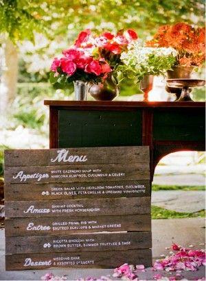 Wedding - ~ Wedding: Table Numbers & Menu ~