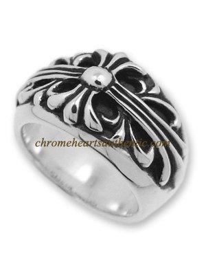 Hochzeit - Chrome Hearts Floral Cross Keeper Ring On Sale