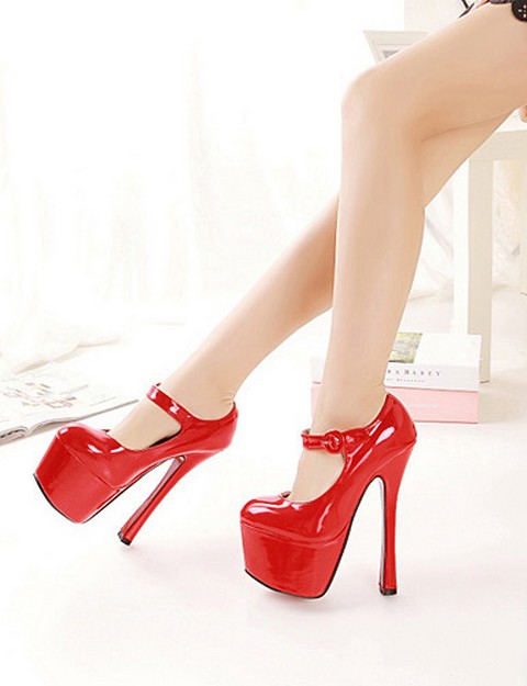 زفاف - Korean Style Middle Heels Pump Shoes Apricot Apricot PM0028