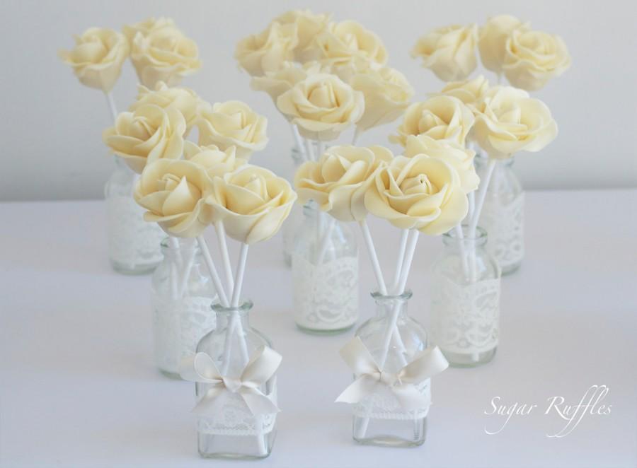 Wedding - White Chocolate Rose Cake Pops