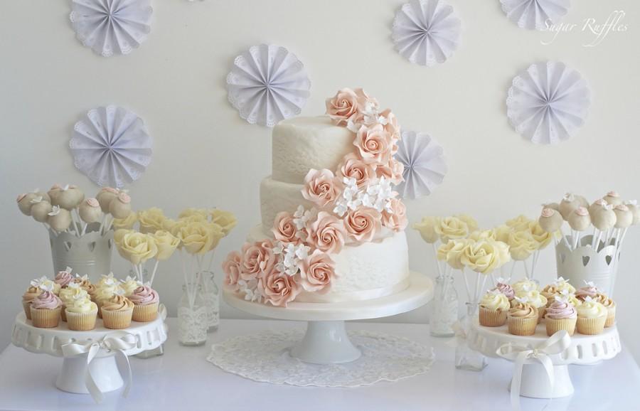 Wedding - Blush Rose Dessert Table