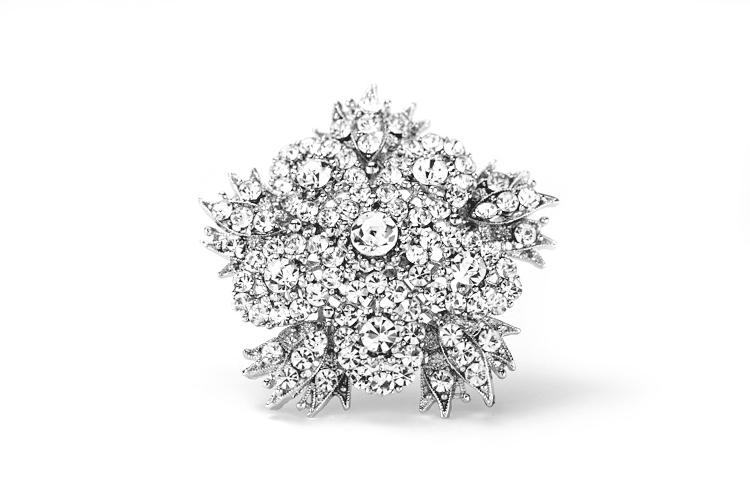 زفاف - Vintage floral pin/pendant