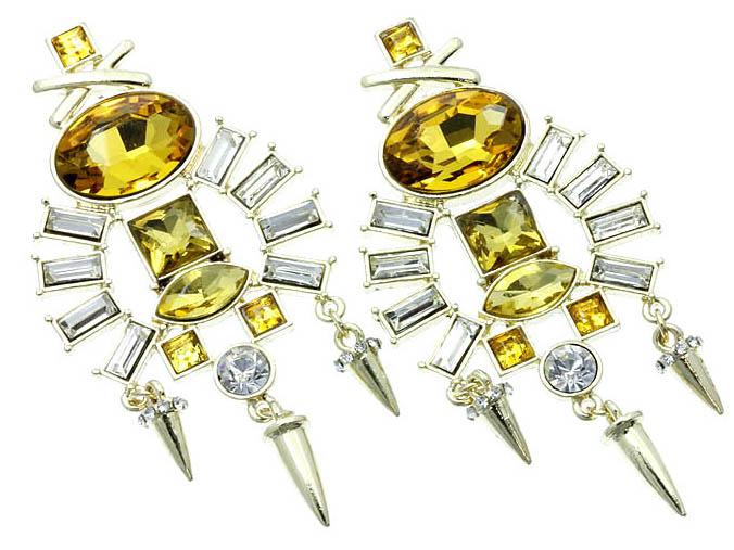 Mariage - deco spike earrings (topaz)